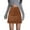 Brown, variant on Daznico Women's High Waisted PU Leather Mini Skirt, Elastic Bodycon Pencil Skirt, Punk Style and Slim Fit,Size S