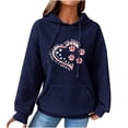 thumbnail image 1 of Birdeem Femmes Imprimé Col Rond Manches Longues Ample Chandail Simple Hauts Chandail Blouse, 1 of 1