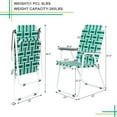 thumbnail image 6 of SalonMore Patio Folding Web Lawn Chair Set Beach Chair Portable Camping Chair Green, 6 of 6