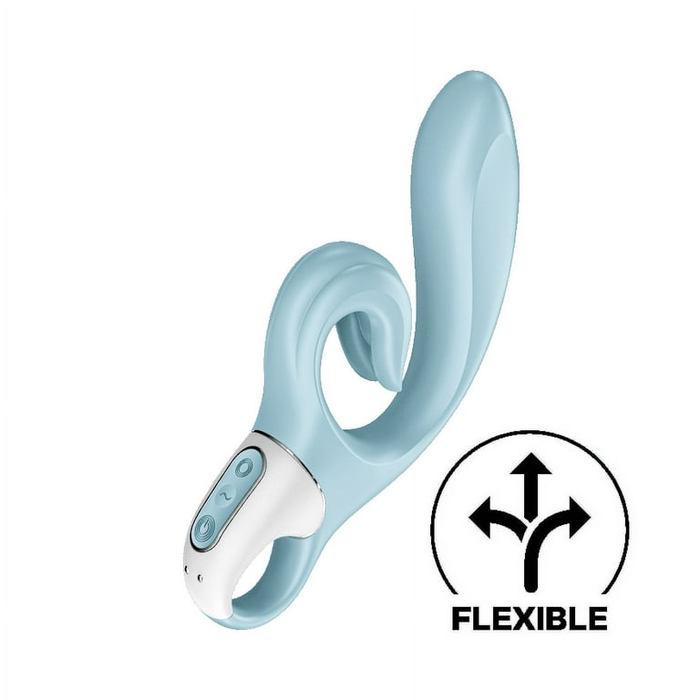 Rechargable - G-Spot Satisfyer Rabbit Women Clitoris Flexible Dildo Vibrator - for with Me (Light Adult Love Toy Vibrating Nubbed and Waterproof, Stimulation, Clit Blue) Shape, Stimulator, Sex