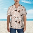 thumbnail image 2 of Sikiie Funny Chicken Print Men's Hawaiian Shirt, Summer Beach Button Pocket Short Sleeve T-Shirt,Medium, 2 of 7
