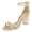 Champagne, variant on FSJ Women Graceful Chunky Block Heel Open Toe Pearl Ankle Strap Sandals Back Zipper Wedding Party Prom Dress Shoes Size 8 Purple