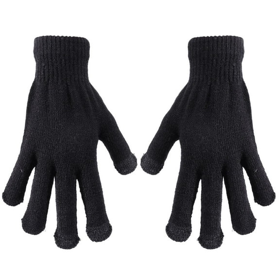Raindrops 5 Pairs Touch Screen Glove Acrylic Fibres Conductive Unisex Winter Gloves for Men Women 7.48 x 5.51 x 0.19in