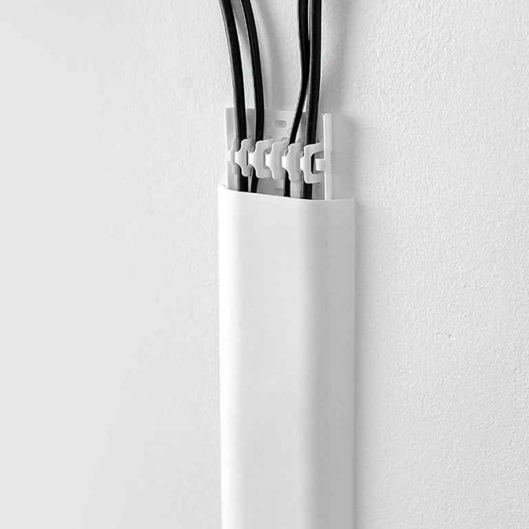Cable Concealer Cord Cover, Self-Adhesive Wall Cable Cover Channel,  Paintable Cord Concealer System Cable Hider, Cord Wires, Hiding Wall Mount  TV Cords in Home Office 