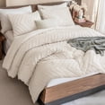 thumbnail image 2 of Burnt Orange Full Comforter Sets, Boho Terracotta Soft Warm Bedding Comforter Sets for Full Bed, 3 Pieces Rust Chevron Tufted Aesthetic Polyester Lightweight Comforter Set, 2 of 8