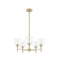 thumbnail image 2 of Hunter - Xidane 5-light Alturas Gold, Large Chandelier, Dimmable, Mid Century Modern Style, Round Shaped, for Bedrooms, Dining, Living Rooms - 19741, 2 of 8