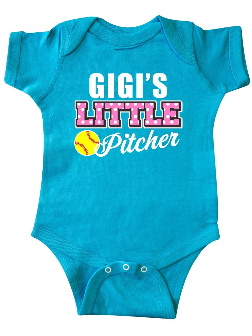 inktastic Gigis Little Pitcher Softball in White Toddler T-Shirt