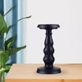thumbnail image 3 of Candelabro de hierro retro negro, candelabro de pilar para bodas, spa, redondo y estable. METRO, 3 of 9