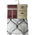 thumbnail image 2 of Kitchen Curtain Sheer with Embroidery (3pc Set- 2 Tiers and 1 Valance) (White with Grey Linings), 2 of 2