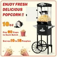 thumbnail image 4 of 10 OZ Popcorn Machine, ENYOPRO Popcorn Maker with Cart, 40-Cup Capacity, Removable Stainless Steel Kettle, Perfect for Home Theater, Party, Wedding & Birthday,Black, 4 of 15