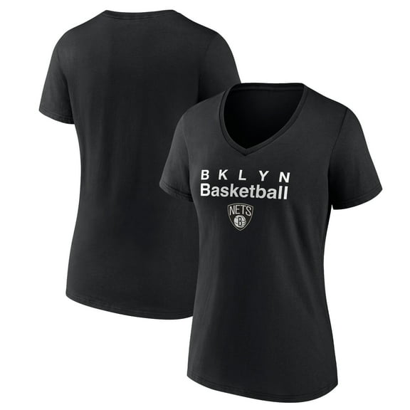 Men's Black Brooklyn Nets Pick & Roll Coverage V-Neck T-Shirt