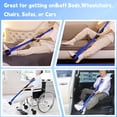 thumbnail image 3 of 2pcs 100m Long Leg Lifter Strap, Leg Straps with Soft Hand Grips & Soft Foot Pad, Leg Lifter After Hip Replacement, Leg Lifters Getting Legs in and Out of Bed, Wheelchair, Car (Blue), 3 of 4