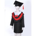 thumbnail image 3 of Venjoe Costume de Bachelor pour Petites Filles et Garçons, Robe de Graduation avec Pompon Rouge 120, 3 of 6