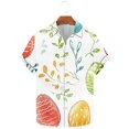 thumbnail image 2 of ZQUUVOU Men's Hawaiian Shirt With Multi-Floral Print Short Sleeve Button Down Tropical Holiday Shirt Collar Summer Beach Shirts I-Multicolor, 2 of 5
