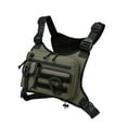 thumbnail image 5 of Dualoai Chest Rig Bag Adjustable Strap Modern Chest Pouch for Cycling Walking Picnic Green, 5 of 9