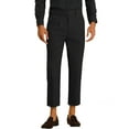 thumbnail image 5 of INSPIRE CHIC Men's Pleated Front Slim Fit Solid Business Cropped Dress Pants 28 Black, 5 of 6
