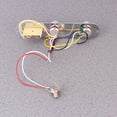 thumbnail image 2 of Guitar Control Plate ChromePlated Metal for Electric Guitars with PreConnected Lines Silver Size 1, 2 of 8
