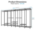 thumbnail image 3 of VIPEK V70 Heavy Duty Garment Rack, 1670LB Capacity Freestanding Wardrobe with Adjustable Shelves, Large Metal Clothing Rack Storage Organizer, Black, 3 of 7