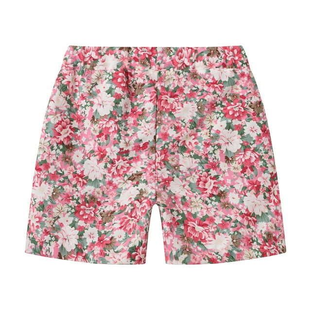 RIJOPUTY Shorts Athlétiques pour Garçons Shorts de Basketball Blancs Garçons Shorts Rouges Shorts Roses Vêtements Grande Taille Vêtements d'Été pour Bébé Vêtements pour Enfants en Liquidation, Rose 5-6 Ans