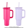 thumbnail image 1 of Vaso Way to Celebrate de Acero Inoxidable con Tapa, Asa y Popote de 1.1 Litros, 1 of 4
