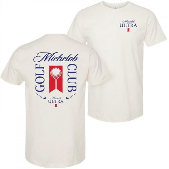 Michelob Golf Club Beige Colorway Front and Back Print T-Shirt-Small