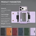 thumbnail image 5 of 2 In 1 Function Wallet Case for iPhone 17 Pro Max Compatible with MagSafe for Men Women, Detachable Magnetic Wallet Phone Case with Card Slots Holder, Support Magnetic Car Mount - Purple, 5 of 7