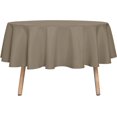 thumbnail image 1 of LAICAIW Round Tablecloth-70 Inch-Water Resistant Spill Proof Washable Polyester Table Cloth Decorative Fabric Table Cover for Dining Table, Buffet Parties and Camping, Taupe, 1 of 7