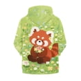 thumbnail image 2 of chaqlin Red Panda Hoodies for Girls 8-10 Cute Full-Zip Hoodie Jacket Winter Long Sleeve Hooded Sweatshirt Kangaroo Pocket Full Zip Kids Sweater Top, 2 of 7
