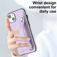 thumbnail image 2 of Nalacover Wallet Case for iPhone 14, Business PU Leather Unique Design Wristband Kickstand Credit Card Holder Slots Shockproof Scratch Resistant Phone Case for iPhone 14,Purple, 2 of 6