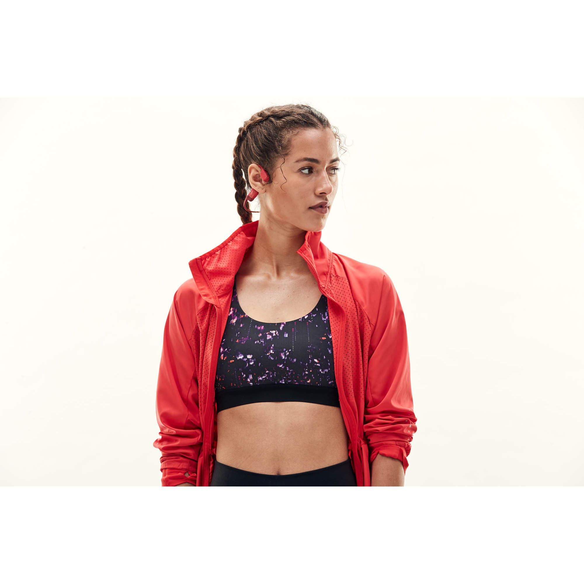 Shokz - OpenRun, Bone Conduction Sports Headphones, Red
