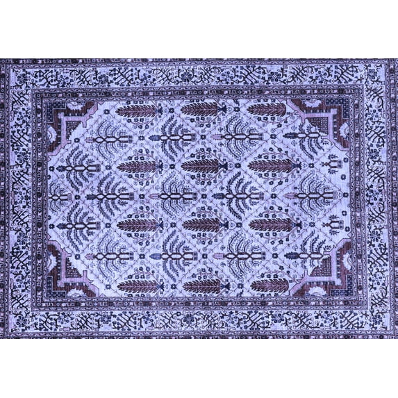 Ahgly Company Indoor Rectangle Abstract Blue Modern Area Rugs, 8' x 10'