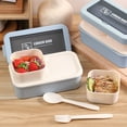 thumbnail image 4 of Kitchen Accessories Qwtwty Bento Box Lunch Containers for Work Leak-Proof with 3 Compartments Paste Container Men Woman Microwave Dishwasher-Safe, 4 of 8
