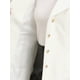 thumbnail image 5 of Abrigo Peacoat Chic para Mujeres Invierno con Cuello Alto, Botones y Cinturón, L Blanco, 5 of 6
