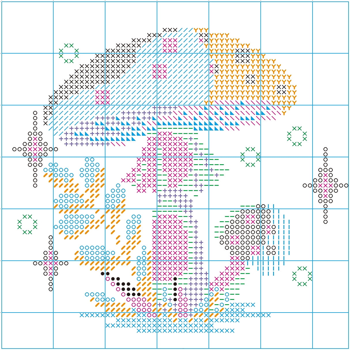 DIAMOND DOTZ® Mushroom Glen Special Edition No-Count Cross Stitch Kit - 5" Round