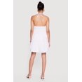 thumbnail image 3 of Women's Sleeveless Tie Front Tiered Halter Mini Dress, 3 of 3