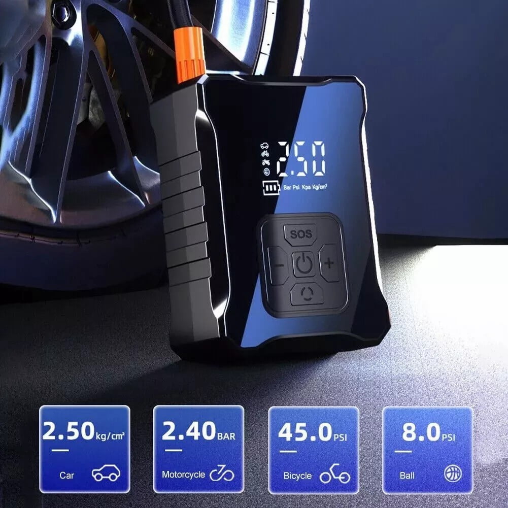 Emlimny 150 PSI Digital Tire Inflator - Fast Inflation, Portable Electric Air Pump for Car, SUV, Truck - 12V Auto Compressor with LCD Display