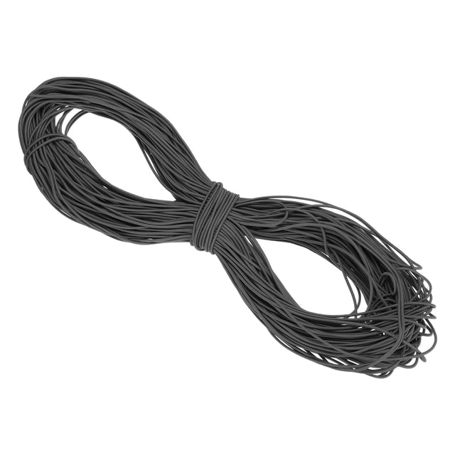 Uxcell Elastic Cord Heavy Stretch String Rope for Crafting DIY Sewing Hook Straps Camping Tie Down Strap Dark Grey 2.5mm x 90m