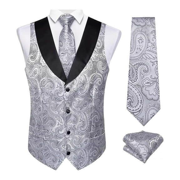 Yaoyar Mens Medieval Punk Single Breasted V Neck Suit Vest Top Single-Breasted V-Neck Waistcoat Vest Medieval Retro Style Slim Fit Business Casual Top