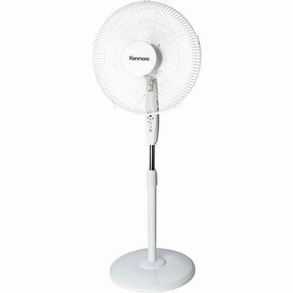 Equity Sales & Marketing ESMKM60035WH 12 in. Digital Pedestal Fan, White