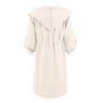 thumbnail image 6 of Wutalume Women's Loose Casual Solid Color Lightweight Long Sleeve Hooded Jacket, Comfortable Fit, Perfect for Fall and Spring, Versatile for Daily Wear and Layering,White XL, 6 of 8