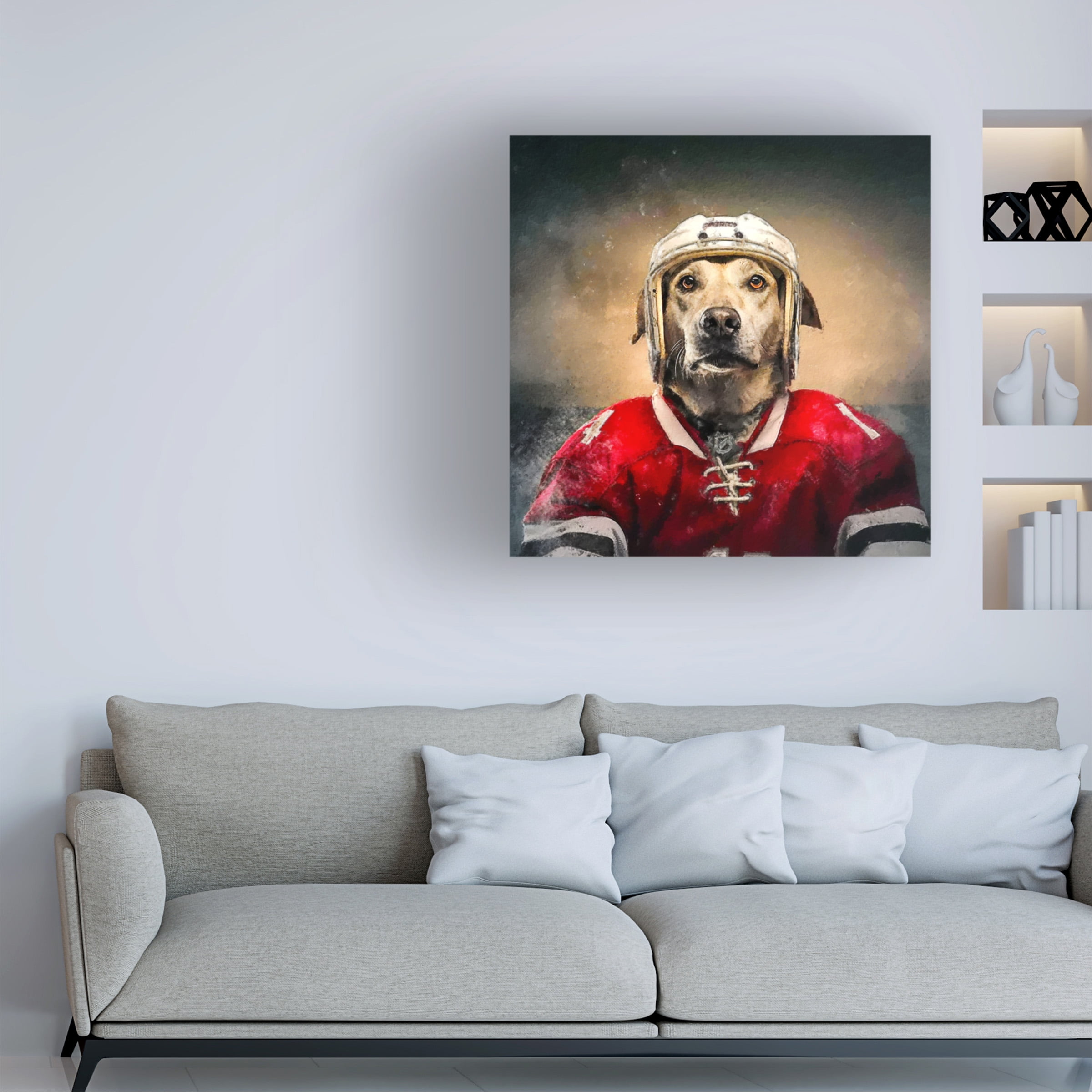 Canvas Wall Art - Sean Parnell 'Hockey 4' Wall Art for Living Room, Bedroom, or Office DÃ©cor by Trademark Fine Art - 35 x 35 Inches