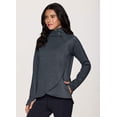 thumbnail image 5 of RBX Active Women's Zip Mock Neck Wrap Fleece Pullover Sweatshirt With Pockets, 5 of 10