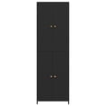 thumbnail image 3 of vidaXL Garden Storage Cabinet Black 59x40x180 cm Poly Rattan, 3 of 5