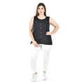 thumbnail image 4 of Blusa sin manga con encaje Roman Fashion /Tallas Extras, 708 (Negro) negro 38, 4 of 5