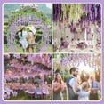 thumbnail image 4 of Nvzi-c   Wisteria hanging flowers, 12 packs of flower vines, fake Wisteria, 3.61-foot artificial Wisteria flowers, hanging Wisteria flower garlands, flower wreath decoration (light purple), 4 of 5
