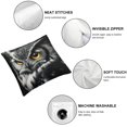 thumbnail image 4 of Patifu Owl Wild Animal Throw Pillow Covers  Black and White Owl Pillow Covers, Bird Animal Print Cushion Covers Bedroom Decor, Safari Animal Decorative Square Pillow Cases 12x12in, 4 of 5