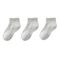 thumbnail image 2 of Spazoro Kids Girls Socks, Cotton Warm Solid Color 3 Pairs Students Socks for Girls Gray Size 3 T, 2 of 3