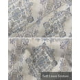 thumbnail image 6 of Boho Floral Beige Linen Curtain Valance for Bedroom/Bathroom/Kitchen/Living/Dining Room Window,Multi Traditional Oriental Boho Tribal Ethnic Pocket Topper Drapes Decorative Cafe Drapery 54"x18", 6 of 6