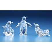Icy Giftware Icy Crystal Penguin Christmas Figurines - 4" - Pack of 6