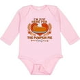 thumbnail image 3 of Inktastic I'm Just Here for the Pumpkin Pie with Heart and Leaves Boys or Girls Long Sleeve Baby Bodysuit, 3 of 5